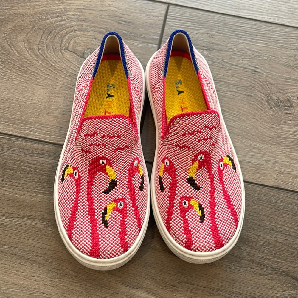Kids Flamingo Rothy’s Loafers - NEW